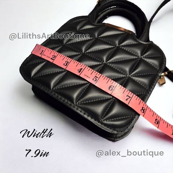 Quilted Square Crossbody Bag(Q007)-Bags for Women - Picture 6 of 11